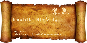 Naschitz Mihály névjegykártya